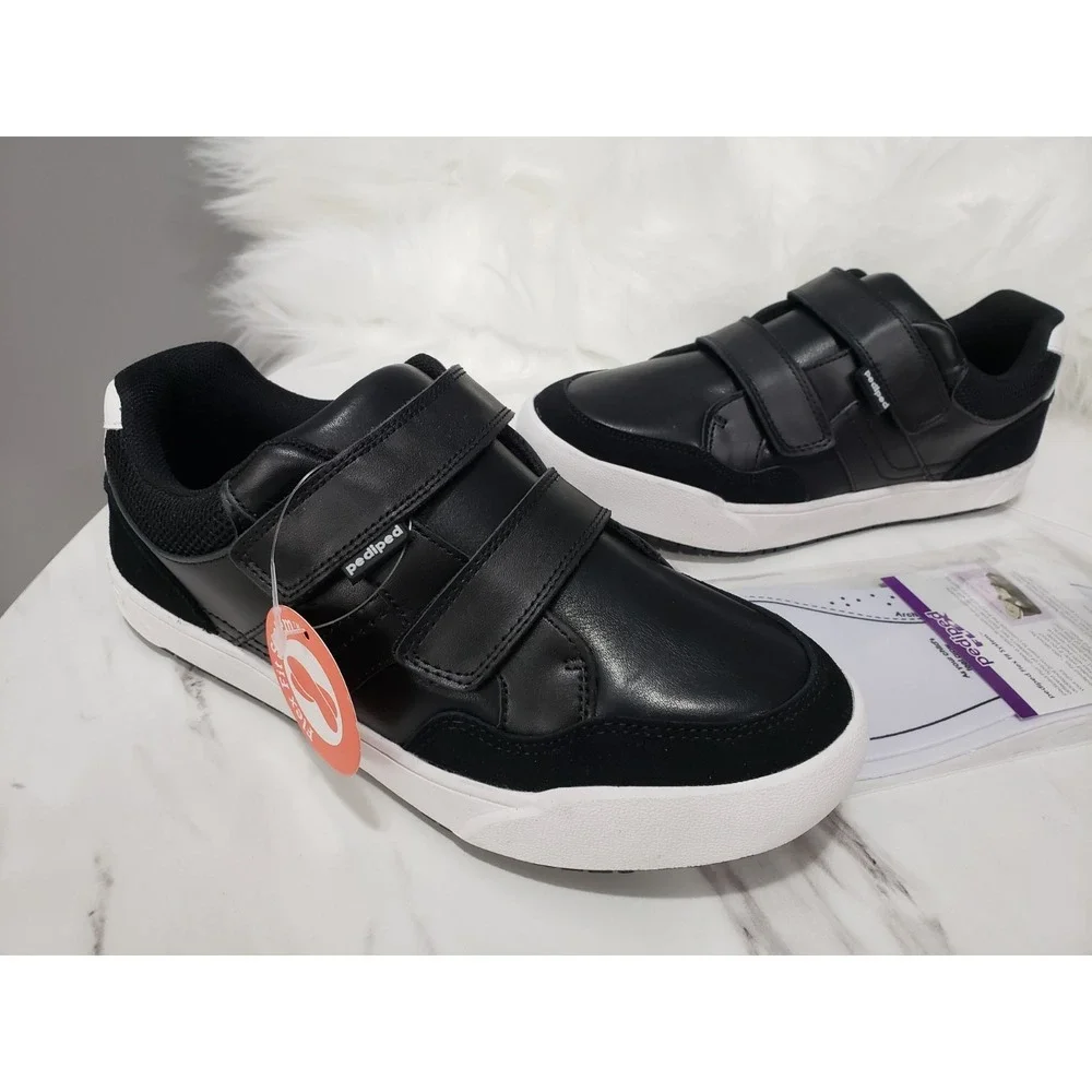 NEW EASY ON SIZE 3.5 Pediped Flex Acuna UNISEX BOY GIRL KIDS YOUTH BLACK SNEAKER